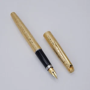 Pluma Estilográfica Vintage Japón Crest Borde Dorado - Rara - Imagen 1 de 14