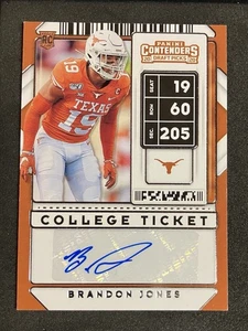 2020 Contenders Draft Picks - College Ticket Brandon Jones Rookie Auto #186 - Bild 1 von 2