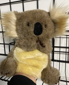 Dakin Plüsch braun gelb Koalabär Handpuppe - 1983 - 10 Zoll hoch Vintage - Bild 1 von 10
