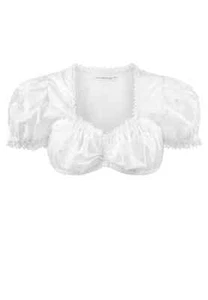 B-Ware / 2. Wahl - Damen Dirndlbluse B-3025 weiß Kurzarm Stockerpoint - Bild 1 von 1