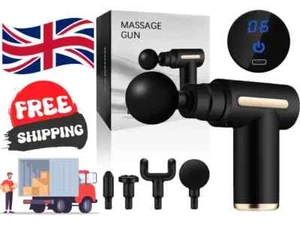 Massage Gun Deep Percussion Massager Muscle Vibration Relaxing Therapy Tissue GB - Picture 1 of 7