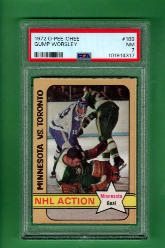 1972/73 O-PEE-CHEE NHL HOCKEY CARD #189 Gump Worsley PSA 7 - Image 1 of 1