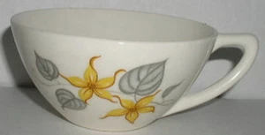 Knowles Tazza da tè caffè gelsomino giallo tazze da tè fiore giallo foglia grigia - Foto 1 di 3