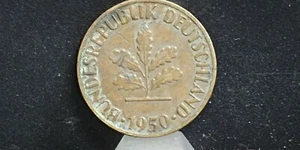 1950-D German Federal Republic 5 Pfennig KM# 107 "Bunderrepublik Deutschland" - Picture 1 of 3