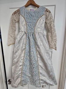 Princess Queen girl's child blue gold dress size M-8. Dress up, formal, costume. - Picture 1 of 3