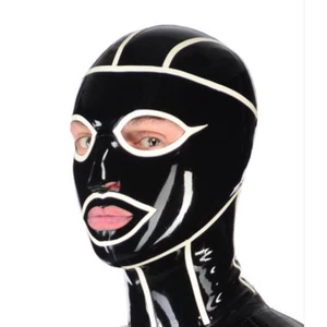 Unique Latex Hood Handmade Rubber Mask Cosplay Club Wear Costume Customizable - Picture 1 of 4