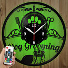 LED Vinyl Clock Dog Grooming Salon LED Wall Decor Art Clock Original Gift 2003