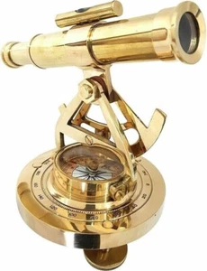 Vintage Brass Transit Alidade Telescope Compass Survey Instrument Theodolite - Picture 1 of 4