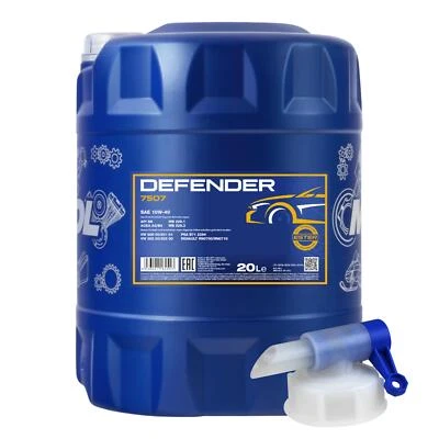 20 Liter MANNOL Defender 10W-40 API SL/CF Öl Motoröl MN7507-20 inkl. Auslaufhahn - Bild 1 von 3