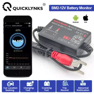Bluetooth Battery Monitor 12V Voltage Meter Car Battery Tester LowVolt Alarm BM2 - Picture 1 of 15