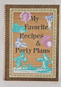 Vintage My Favorite Recipes & Party Plans Diary Notebook Journal Planner 1988 - Picture 1 of 24