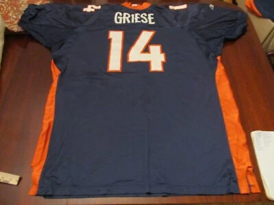 DENVER BRONCOS BRIAN GRIESE #14 SEWN REEBOK ON FIELD JERSEY Sz 60 4XL ROOKIE - Image 1 of 4