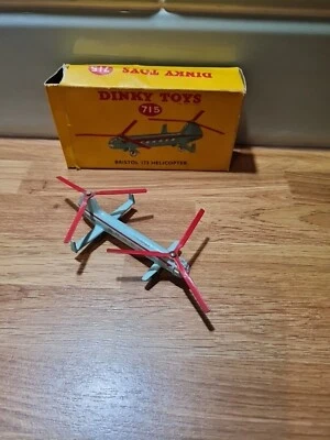 DE COLECCIÓN DIECAST DINKY TOYS BRISTOL 173 HELICÓPTERO COMERCIAL DE DOBLE ROTOR G-AUXR Foto 1 de 4