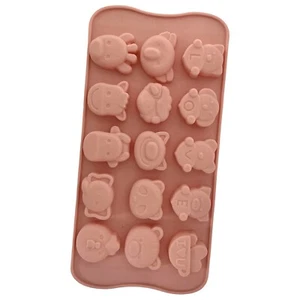 Mini Valentine 15 verschiedene Tiere und Herzen Süßigkeiten Pralinen Silikonform - Bild 1 von 8