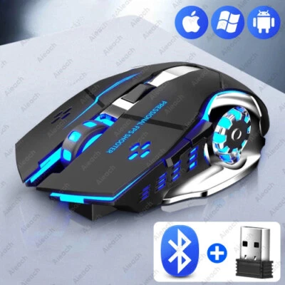 Rechargeable Wireless Mouse Tablet Bluetooth Gaming Mouse Ergonomic - Image 1 of 4
