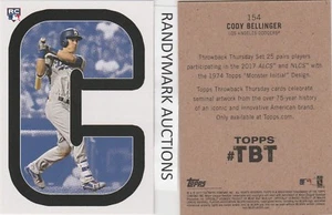 Cody Bellinger DODGERS TOPPS 2017 THROWBACK NLCS C 1974 MONSTER TBT 154 SP 692 - Picture 1 of 3