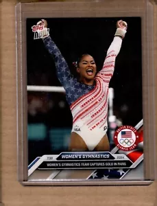 2024 Topps Now Olympics Card 8 Women's Gymnastics Captures Gold - In Hand! - Picture 1 of 2