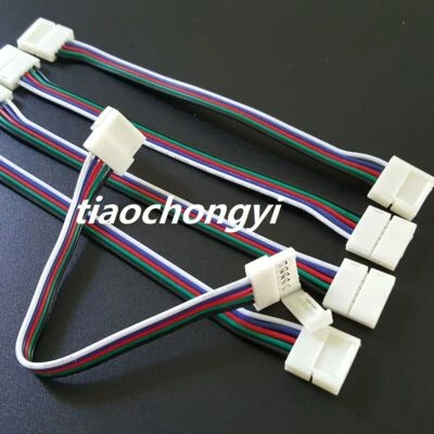 2-100pcs 5Pin 12MM RGBW Connectors with Cable For 5050 RGB/RGBW LED Strip Light - Image 1 of 4