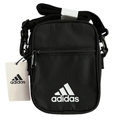 Adidas Essentials Sling Crossbody Bag Black Unisex Travel Gym Shoulder Pack New - Image 1 of 4