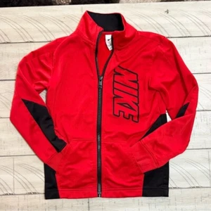Nike Red and Black Zip-Up Jacket Youth Size Medium - Picture 1 of 3