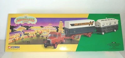 SCAMMELL HIGWAYMAN BALLAST WITH CLOSED POLE TRAILER&CARAVAN SET CORGI REF.16502 - Immagine 1 di 4