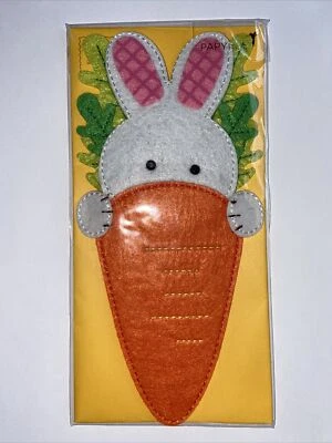 Papyrus Easter Greeting Card - Felt Bunny in Carrot - Image 1 of 2