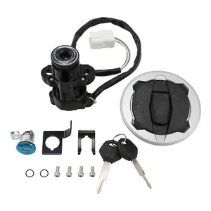 Fuel Gas Ignition Switch Keys Seat Lock Fit For Kawasaki Ninja 400 Z400 2018-24 - Picture 1 of 13