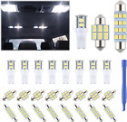 24 Pieces Dome Light Led Car Interior Bulb Kit Set 194 T10 De3175 578 31mm 42mm 