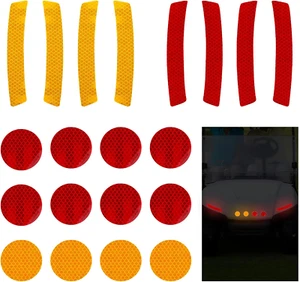 Aster 20Pcs Golf Cart Reflex Reflector Strip, Reflective Decals, Outdoor Waterpr - Picture 1 of 12