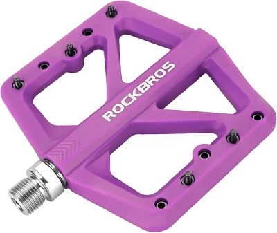 Pedales de Bicicleta ROCKBROS Ligeros Nylon 9/16" DU Cojinete Plataforma Pedales Perla Foto 1 de 4