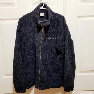 Vintage Sherpa Fleece Herren Large Boston Activewear Boston Mantel blau Reißverschluss USA 🇺🇸 - Bild 1 von 6