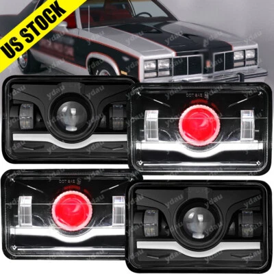 Faros LED 4x6" haz alto/bajo DRL para Oldsmobile Cutlass Supreme 1976-1988 Foto 1 de 4