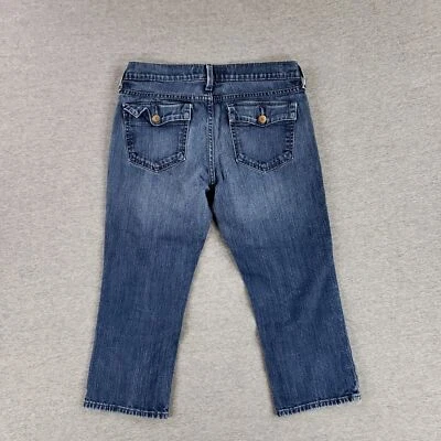 Old Navy Sz 8 Capri Jeans Flap Pockets Old School Quality Denim Retro - Image 1 of 4