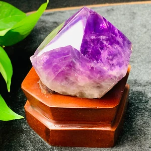 TOP 1.4LB Natural Amethyst Quartz obelisk Crystal Wand Point Specimen+stand - Picture 1 of 24