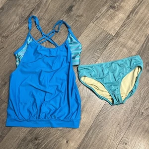 Zero XPosur Swim Tankini Oberteil Damen Gr. M blau/türkis Lagenlook - Bild 1 von 8