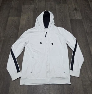 Hugo Boss ' Hooded ' Jacket - Mens Large - White - Excellent Condition - Picture 1 of 8