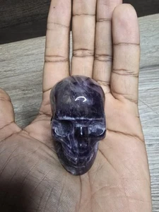 Amethyst Real Stone Gemstone Skull Head Rare - Picture 1 of 5