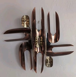 Vintage Mid Century William Vose Jere Metall Kunst Skulptur Wandbehang MCM - Bild 1 von 12