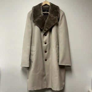 Gabardina London Fog 44 regular forrada de piel sintética chaqueta abotonada vintage para hombre - Imagen 1 de 15