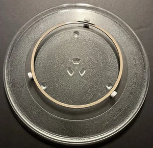 Placa giratoria de repuesto para microondas de vidrio Samsung 14" Y42 usada con anillo - Imagen 1 de 1