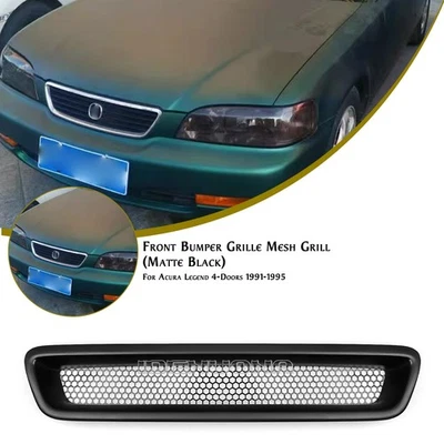 Cubierta de malla de rejilla de parachoques delantero de auto para Acura Legend 4 puertas 1991-1995 mate Foto 1 de 4