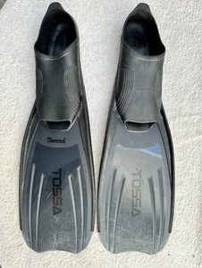 Children's Kids Flippers Tossa Nemrod Black Made in Italy Size 3 - 4 Used VGC - Picture 1 of 5