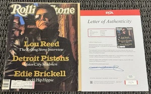 Lou Reed Signed Autographed 1989 Rolling Stone Full Magazine PSA/DNA LOA - Picture 1 of 3