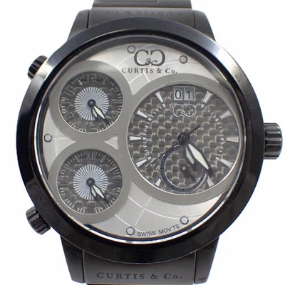 Reloj CURTIS&Co Big Time World 4 Zona Horaria Cuarzo Hombre SW4W-B Usado Foto 1 de 3