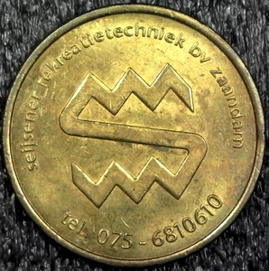 Países Bajos - Ficha dispensadora Seijsener Rekreatietetechniek Zaandam 27 mm (FT114) - Imagen 1 de 2