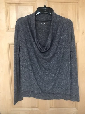 Suéter Top Cuello Capucha Tres Lunares Para Mujer Talla Lg Gris Tejido EE. UU. Foto 1 de 4