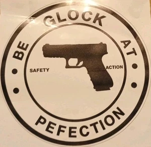 Sticker: "GLOCK Safety Action Pistols." Große Ausführung, 20 cm Durchmesser.  - Bild 1 von 2