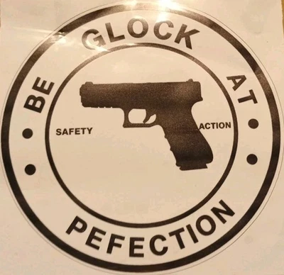 Sticker: "GLOCK Safety Action Pistols." Große Ausführung, 20 cm Durchmesser.  - Bild 1 von 2
