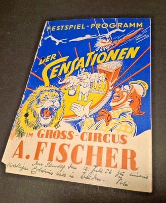 1952 programm GROSS CIRCUS ADOLF FISCHER cirque circo programme programma - Bild 1 von 4