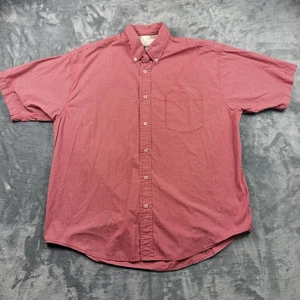 Camisa con botones Wrangler Hero para hombre XL roja a cuadros manga corta - Imagen 1 de 5
